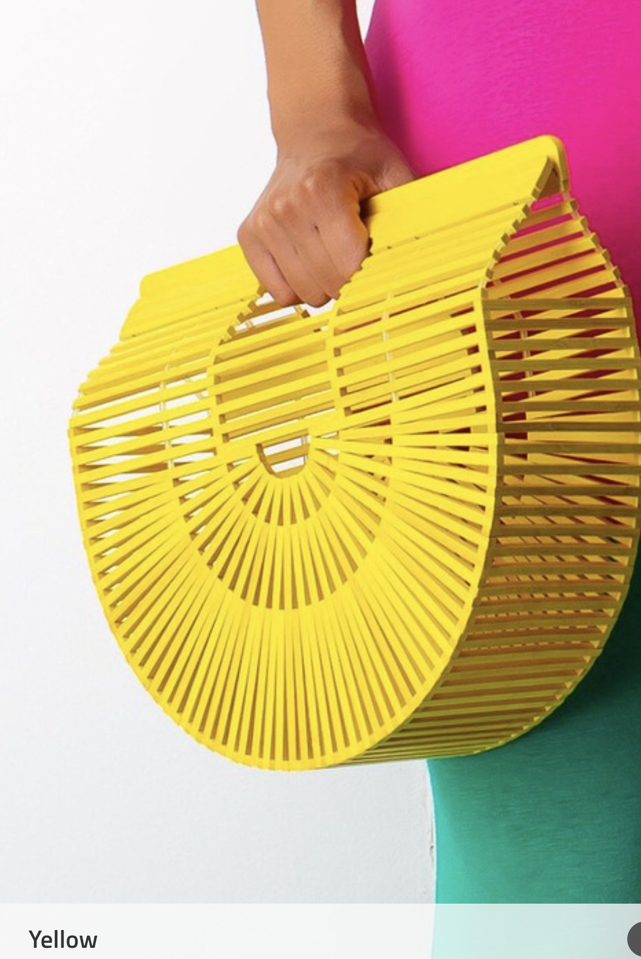 Super Trendy Solid Colored  Bamboo bag